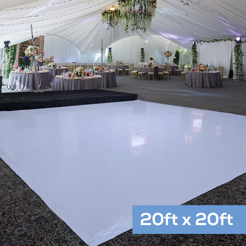 Premium Vinyl Dance Floor Wrap White 20ft x 20ft