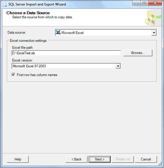 Excel Import to SQL Server using SSIS