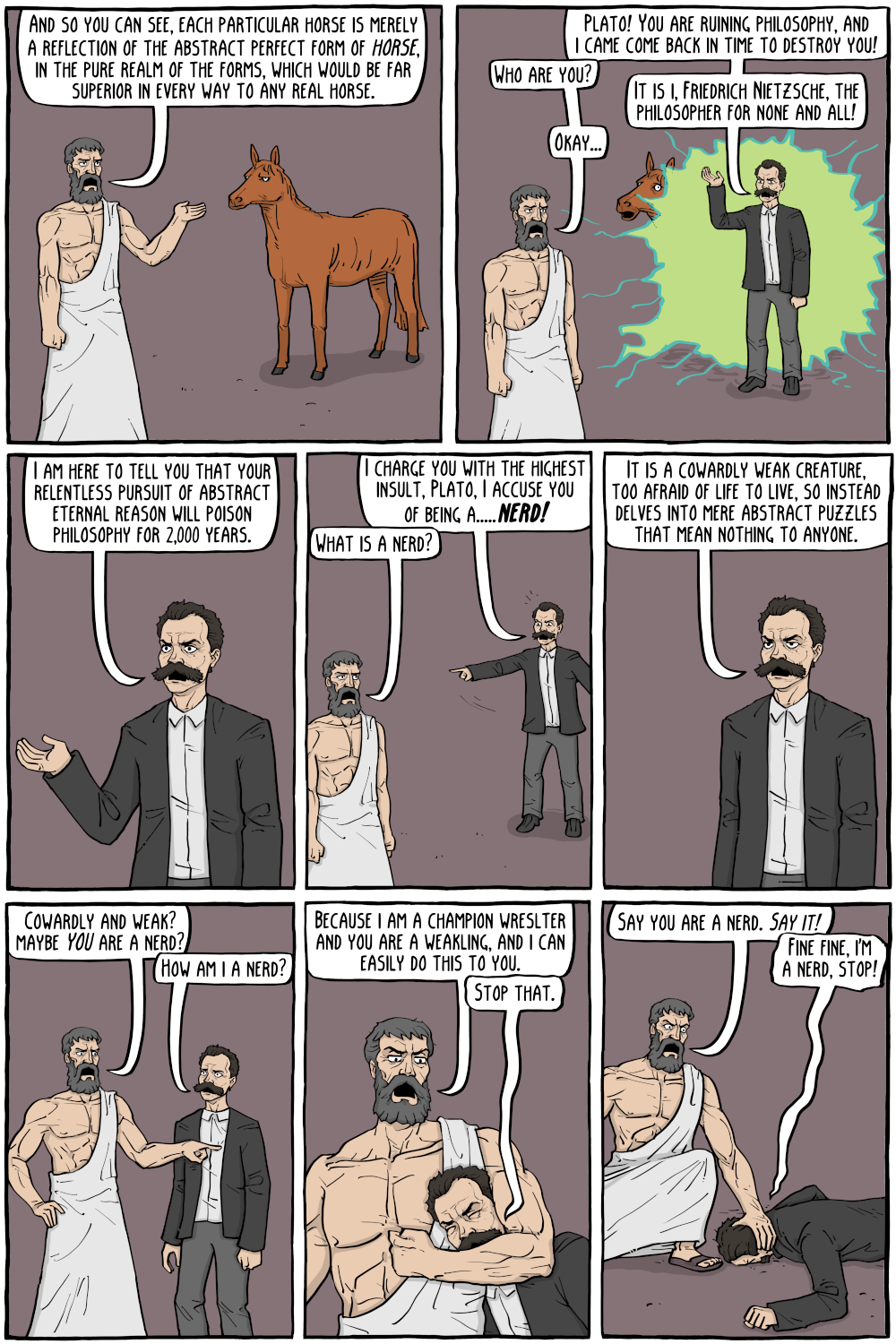 Plato vs Nietzsche Who is the Real Nerd? Existential Comics