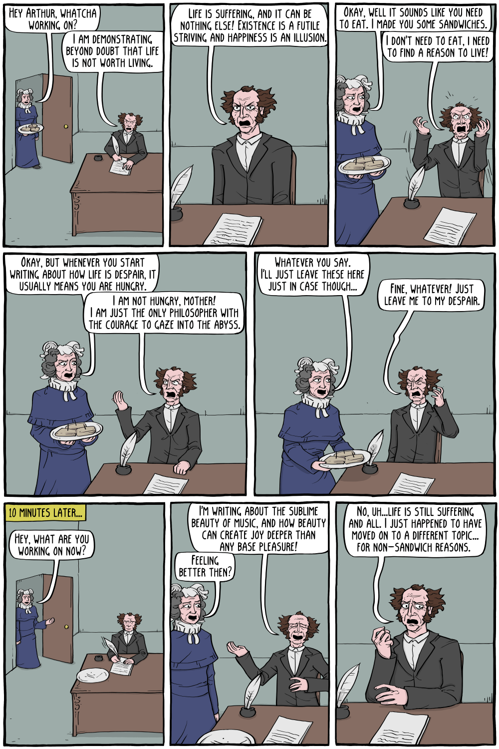 Schopenhauer's Despair Existential Comics