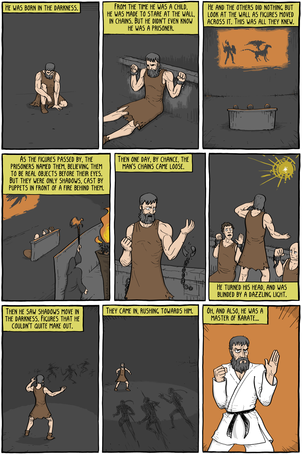 Escape from Plato's Cave Existential Comics