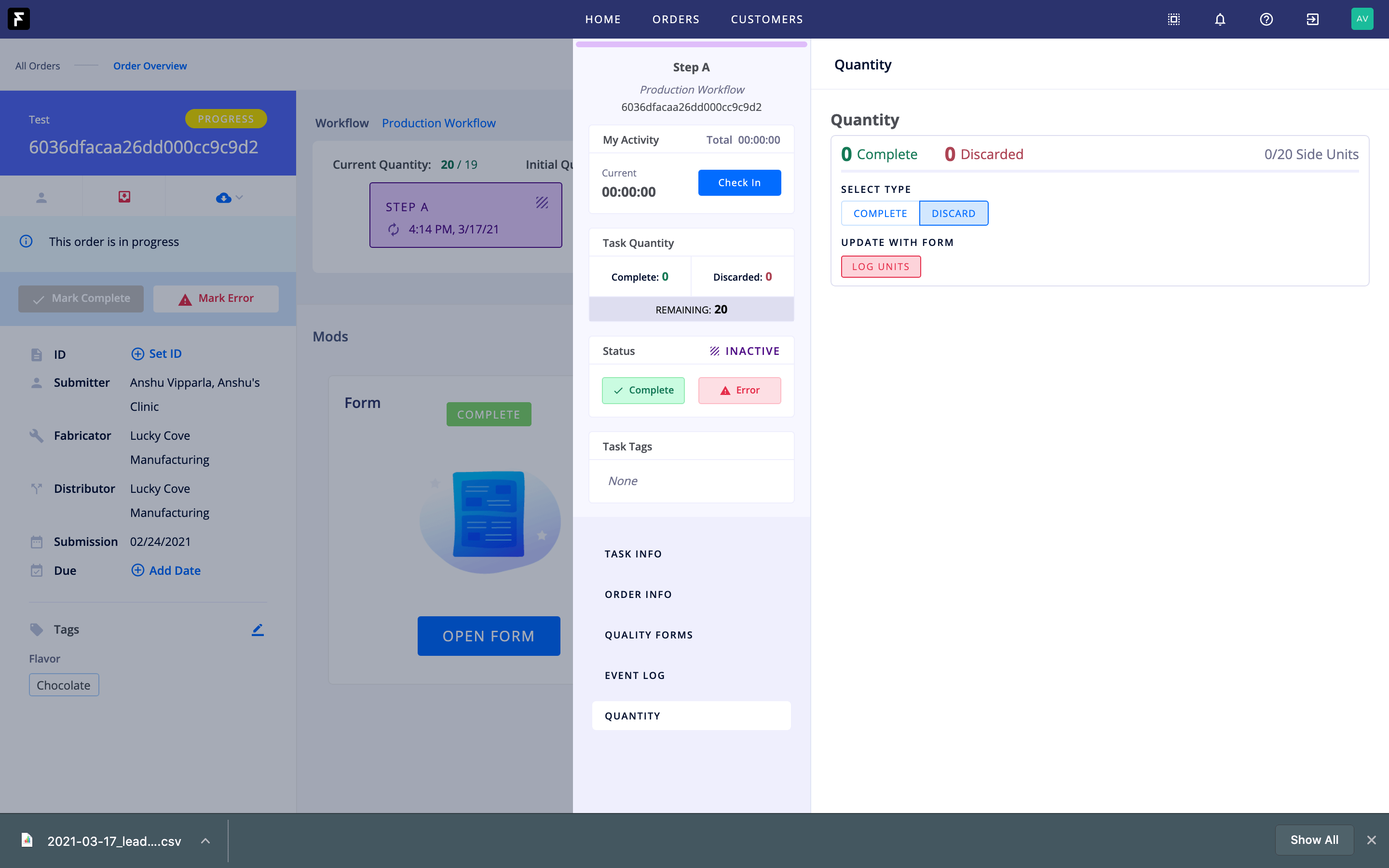 How to log Quantity on a Task? FactoryFour Learn Center