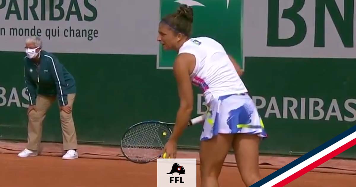 Roland Garros 2020 Au service de Sara Errani FFL