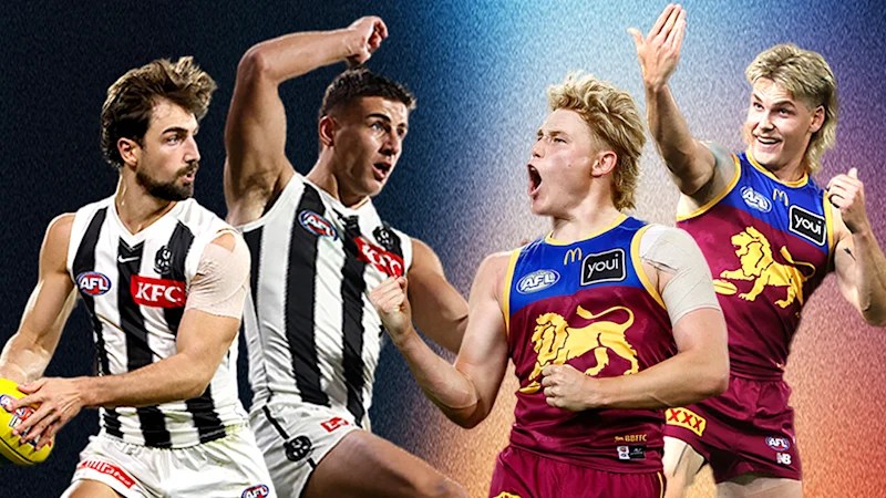 Brisbane Lions brothers Will and Levi Ashcroft prepare to clash with Collingwood Magpies stars Nick and Josh Daicos
