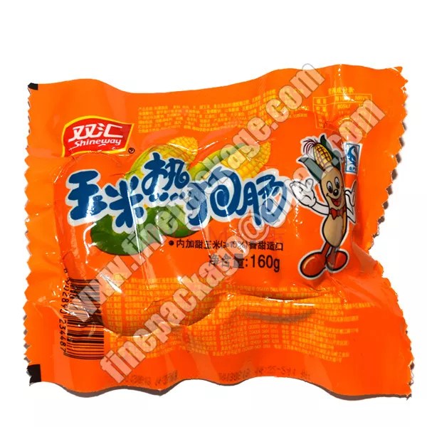 frozen foods vacuum packaging bags,plastic vacuum bag for hot dog, corn
