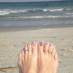 Purple Beach Toes - June 2010