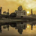 Taj Mahal Evening View With refelctions