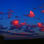 Burning clouds. :) Sunny day. No snow anymore...