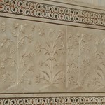 INDIEN, Agra - Taj Mahal - Mausoleum , serie ,Detail der Au&szlig;enverkleidung, 13372/6271