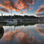Sunset at Sellwood Riverfront Park