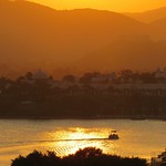sunset over udaipur
