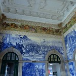 azuleijos de la gare S&atilde;o Bento - Porto - aper&ccedil;u de la salle des pas perdus
