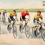 Wheelman in &lsquo;A Red Hot Finish', illustration by John Cameron. Original from Library of Congress. Digitally enhanced by rawpixel.