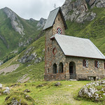 Chapel in the swiss alps