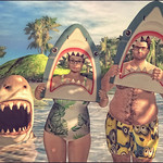 *Let's take a picture with a shark prop they said...it'll be fun they said....* ❤️