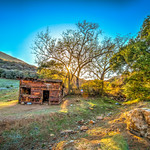 Mountain Cabin Sunset! Malibu Canyon Paramount Ranch Movie Set Old West Town Western Set Ghost Town! Dr. Elliot McGucken HDR Malibu California Fine Art Landscape & Nature Photography! Malibu Canyon! Enlarged to Nikon D850 resolutions: 8256x5504 pixels