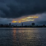 Penns Landing Sunrise Behind Storm Clouds