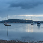 Overcast Morning on the Bay with Boats