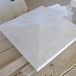 white marble column cap