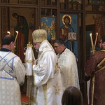 Concelebrants enter the Royal Doors