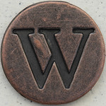 Copper Uppercase Letter W