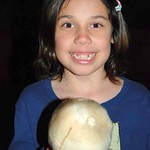 Violet and the giant mushroom