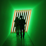 Ed & Landon inside of the Dan Flavin.