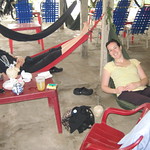 Taking a break on ride to Mekong