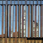 St. Michael reflected in a recently built Munich shopping centre