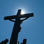 Cross at Mt. Olivet Cemetery in Downtown Detroit - Version 3