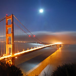 Golden Gate & Full Moon, Panorama