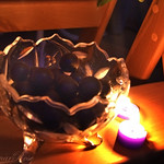 A night with candles..... and a bowl of Chocolate...