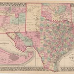 Map of Texas, New Mexico and Indian Territory
