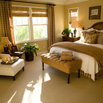 Spacious bedroom and lounge area.