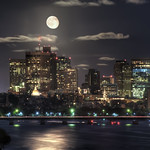 Moon over Boston