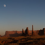 Moon over Monument Valley