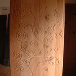 Curlywurly oak door