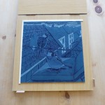 First cuts - Lino Print House Sparrows 30cm x 30cm