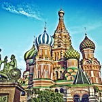 HDRI of St Basil's Cathedral. Red Square, Moscow, Москва, Russia