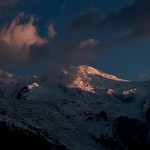 Le soleil salue le Mont Blanc Sun says good-bye to Mont Blanc