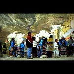 local people getting ready for traditional dances