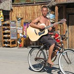 Bicycling musician