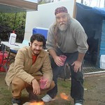 Dad and myself, shots of goldschlager in hand