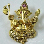 Real Diamond Ganesha Pendant