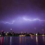 Early Morning Lightning Storm Over New York City