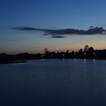 by night from Jackie Spencer bridge, looking west