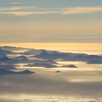 Sunset over Marlborough Sounds
