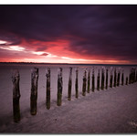 East Head Posts Sunset