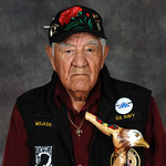 Gilbert Majado with walking stick