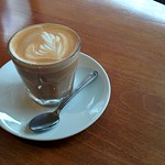 A flat white in Mojo's Kitchen